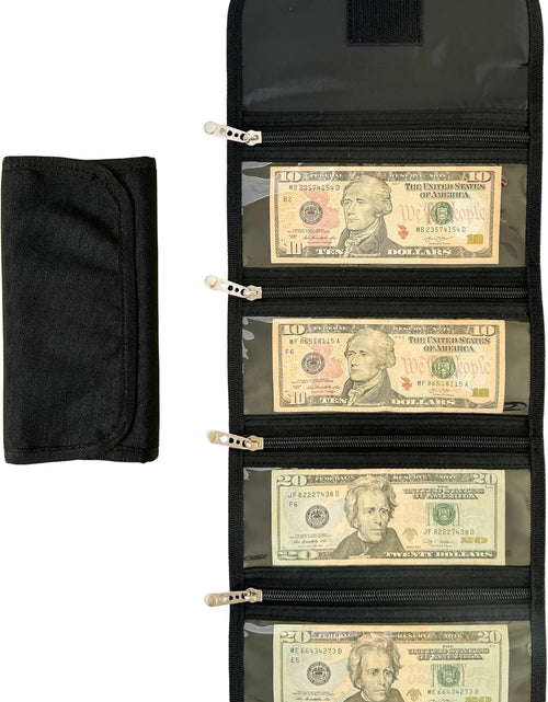 Load image into Gallery viewer, Money Organizer, Cash Wallet with 4 Zipper Slots - Money Organizer for Budget
