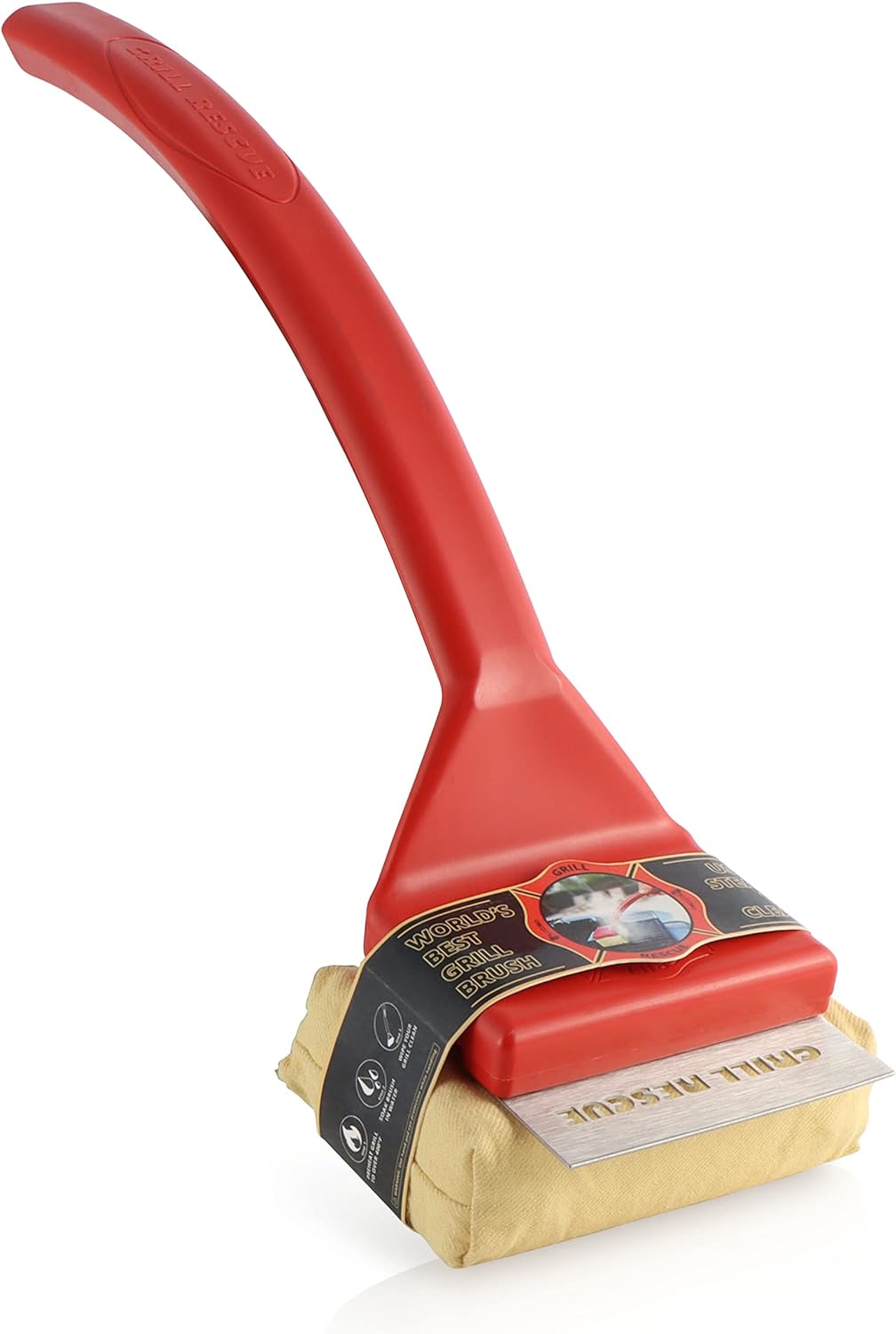 BBQ Replaceable Scraper Cleaning Head, Bristle Free Barbecue Cleaner (Grill Brush)