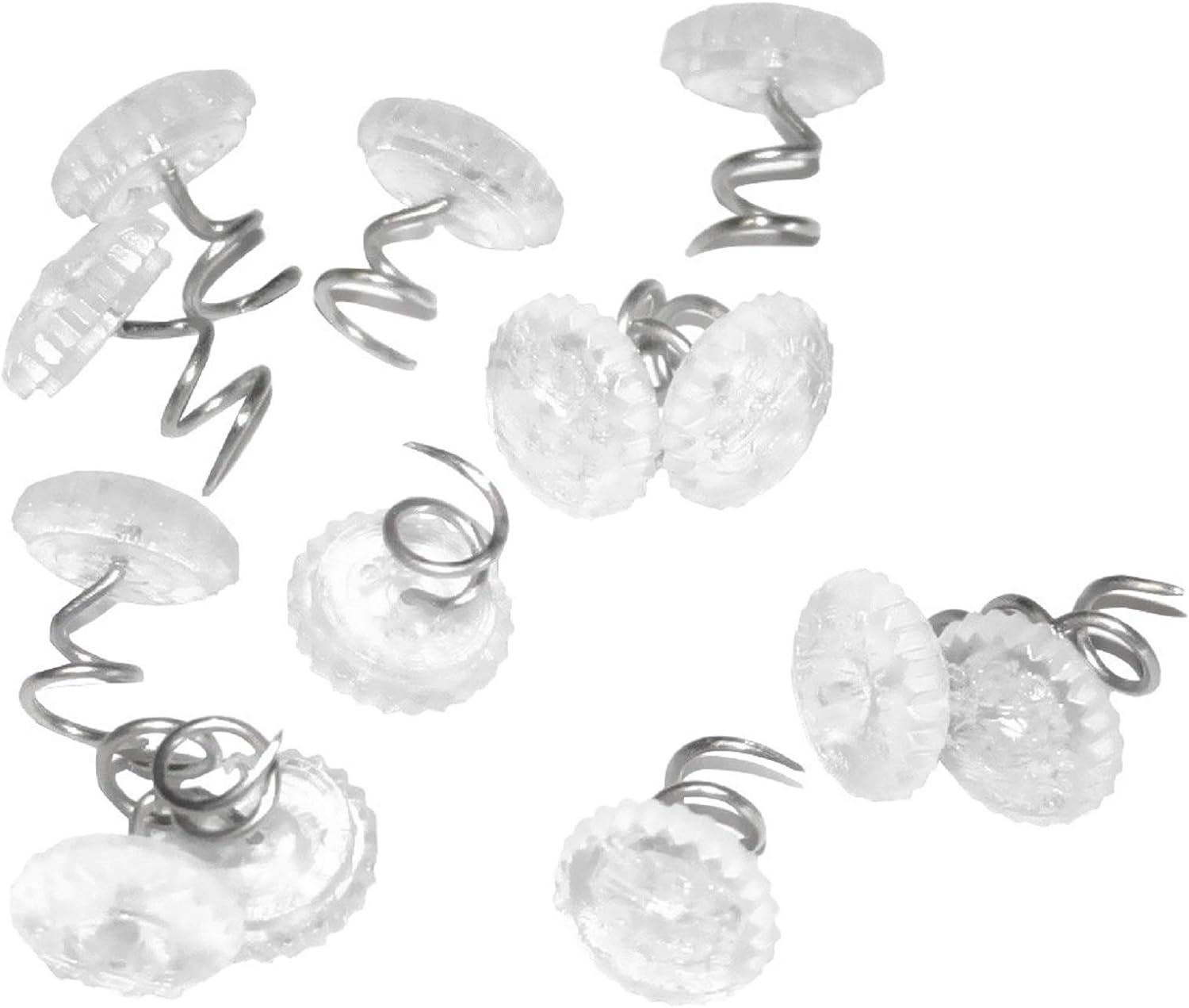 50 Pcs Upholstery Tacks Headliner Pins Clear Heads Twist Pins , Clear