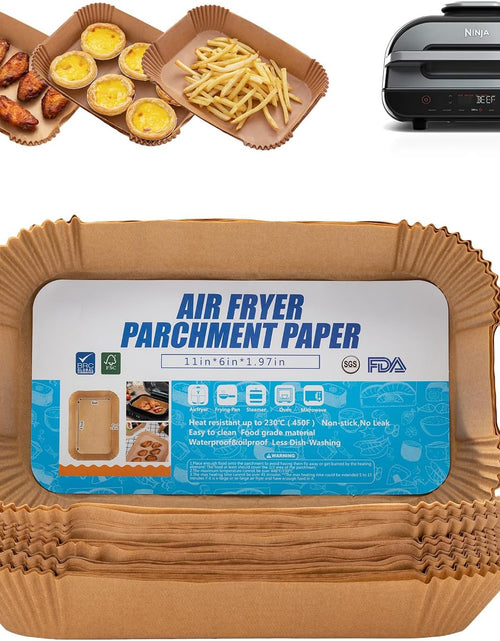 Load image into Gallery viewer, 6-in-1 Indoor Grill,100PCS Rectangular Air Fryer Disposable Paper Liner
