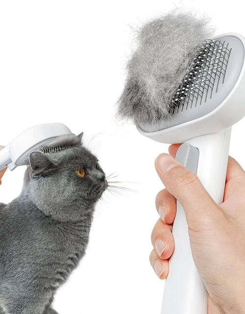 Load image into Gallery viewer, Cat Brush with Release Button, Cat Brushes for Indoor Cats Shedding, Removes Loose Fur
