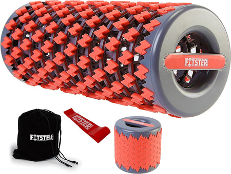 Collapsible Foam Roller for Exercise and Recovery (13 Inches), Easily Portable at 5.5 inches (Red)
