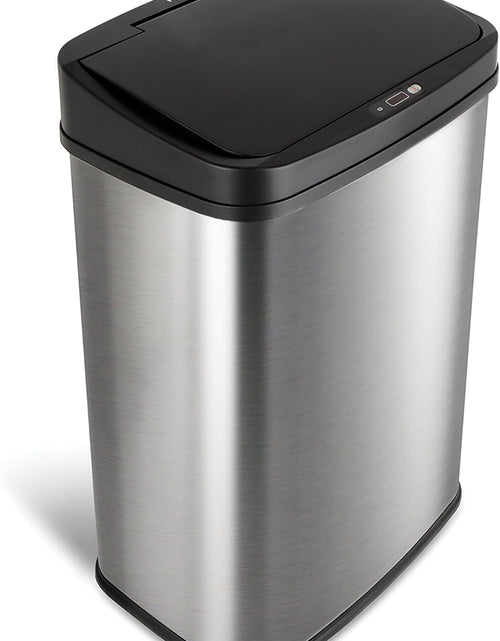 Load image into Gallery viewer, Automatic Touchless Motion Sensor Rectangular Trash Can, 13 Gal, Black Trim
