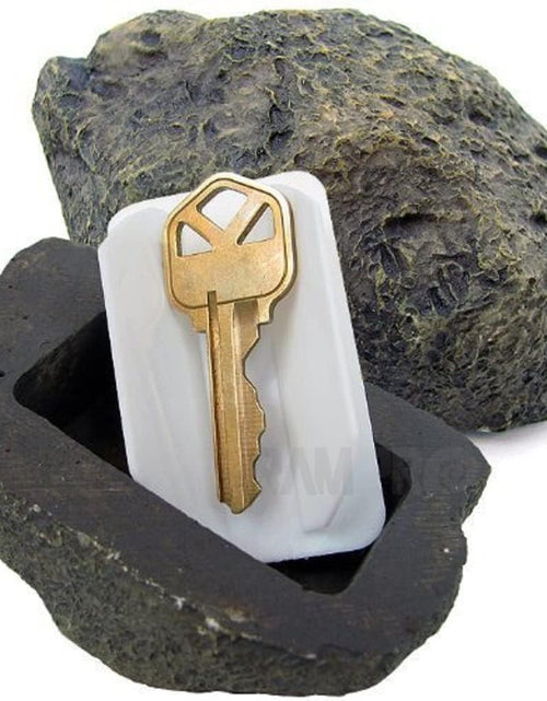 Load image into Gallery viewer, Hide-a-Spare-Key Fake Rock - Looks &amp; Feels like Real Stone - Safe for Outdoor Garden or Yard, Geocaching
