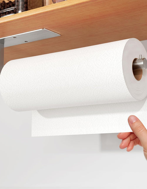 Load image into Gallery viewer, Paper Towel Holder Under Cabinet: Self-Adhesive or Drilling Paper Towel Dispenser
