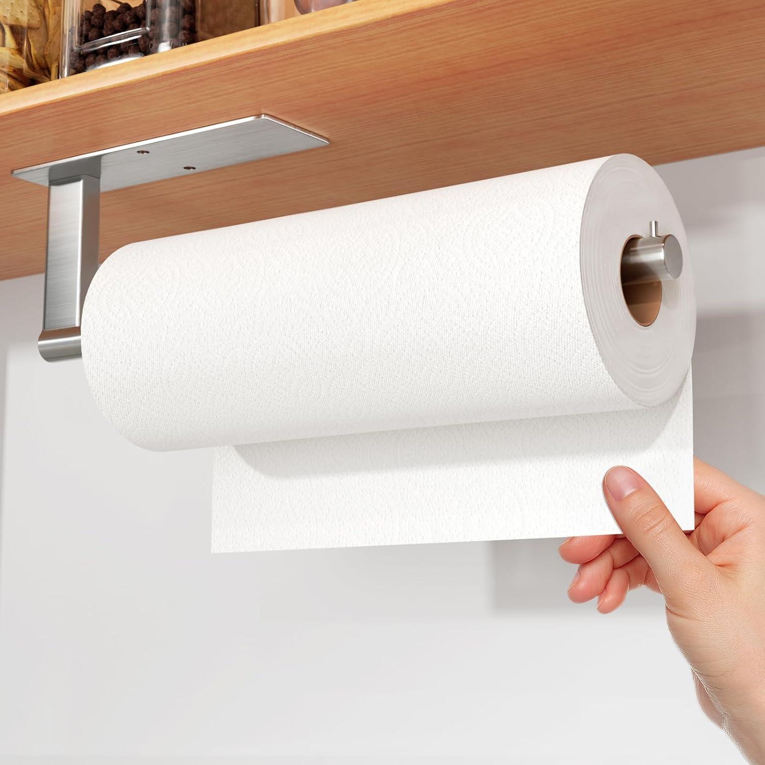 Paper Towel Holder Under Cabinet: Self-Adhesive or Drilling Paper Towel Dispenser