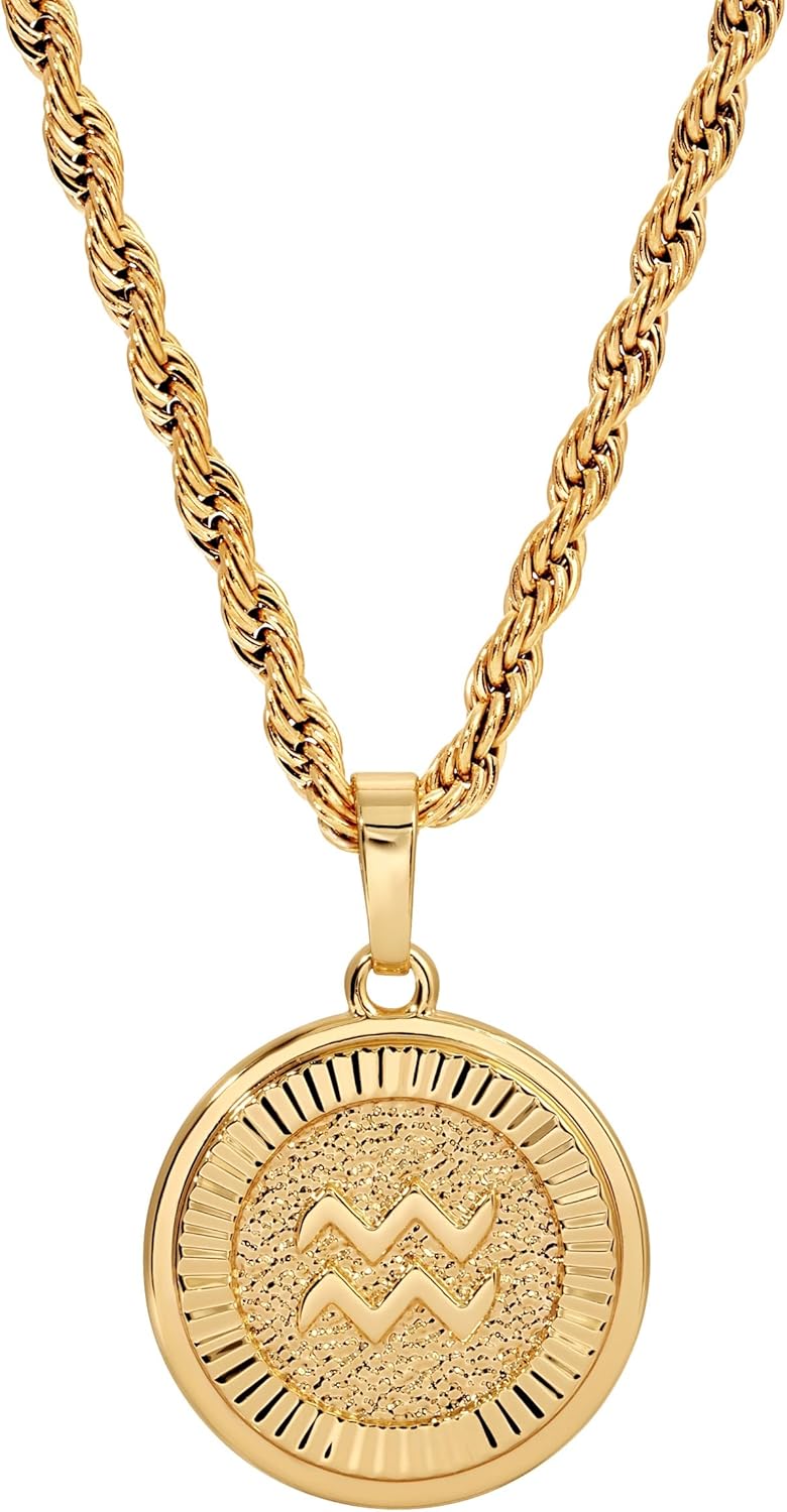 Gold Zodiac Necklace (Unisex)