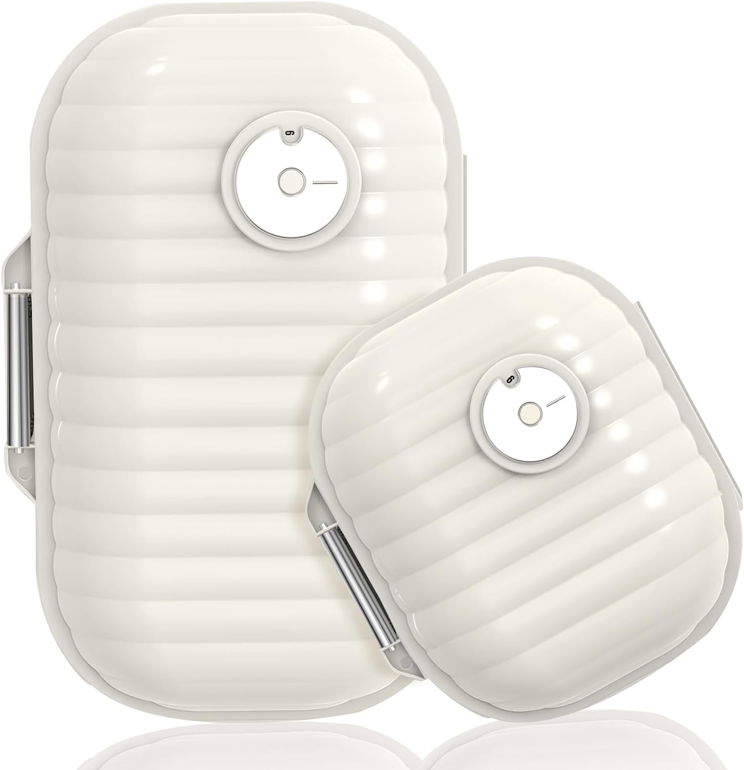 Travel Pill Organizer, 2 Pack Portable Pill Box 7 Day Small Pill Case Moisture Proof Daily Medicine Vitamin Container  (Small+ Large)