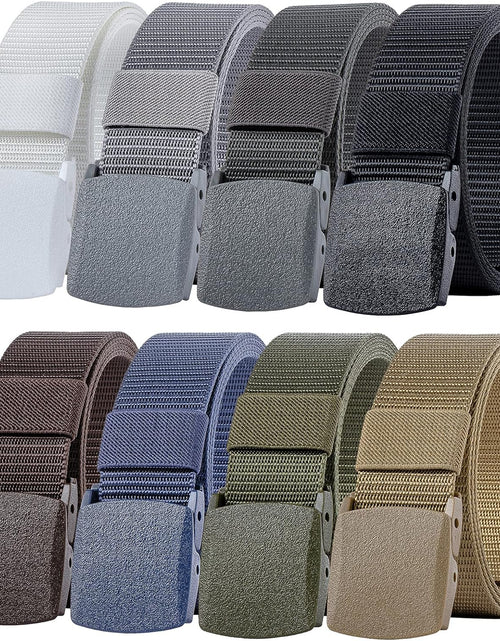 Load image into Gallery viewer, 8 Pack Nylon Military Tactical Plastic Buckle Belt Webbing Canvas Outdoor Web Belt

