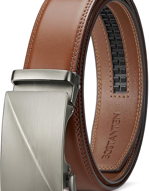 Load image into Gallery viewer, Mens Belt Leather Ratchet Belt For Men Dress and Casual with Adjustable Buckle, Trim to Fit (36&quot;-42&quot; Waist Adjustable)
