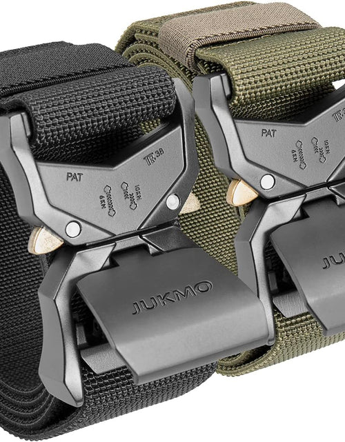 Load image into Gallery viewer, 2 Pack Military Hiking Rigger 1.5&quot; Nylon Web Work Belt with Heavy Duty Quick Release Buckle (Medium, Waist 36 Inches)
