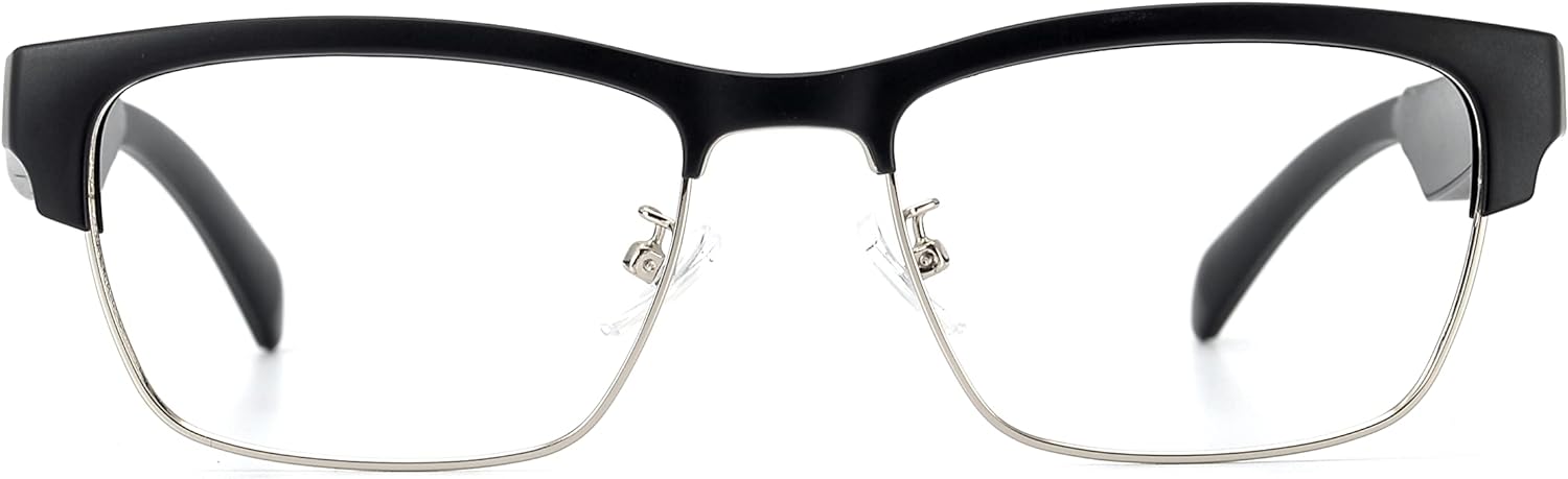 New Wireless Bluetooth Glasses,Smart Audio Glasses,Men's/Women's Indoor And Outdoor Entertainment Smart Glasses (silver,clear)