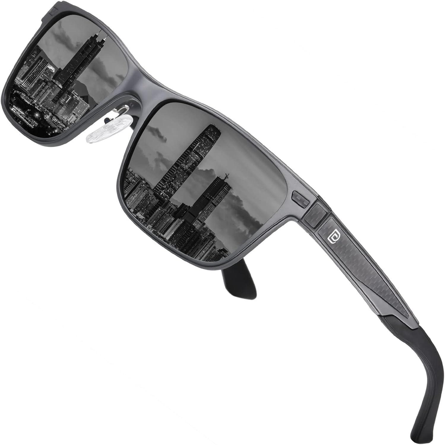 Polarized Sunglasses for Men Vintage Aluminum Frame Retro Sports Sun Glasses Driving Shades (Gunmetal Frame Grey Lens)