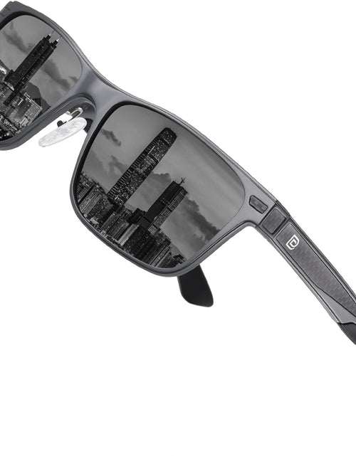 Load image into Gallery viewer, Polarized Sunglasses for Men Vintage Aluminum Frame Retro Sports Sun Glasses Driving Shades (Gunmetal Frame Grey Lens)
