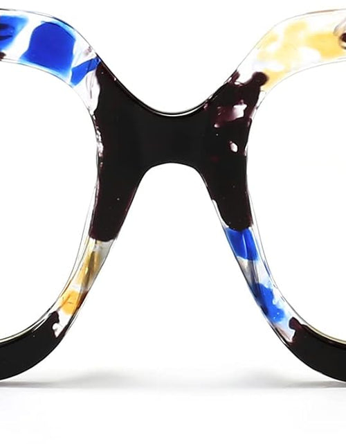 Load image into Gallery viewer, Oversized Blue Light Glasses for Women, Anti Fatigue Prevent Headache Computer Eyeglasses, Flower
