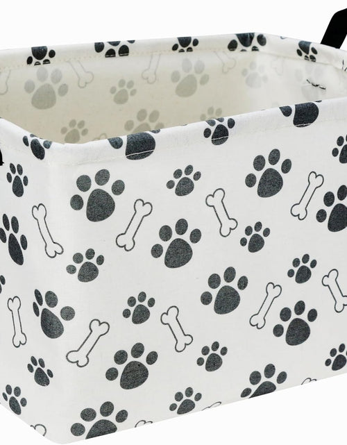 Load image into Gallery viewer, Rectangular Dog Basket,Dog Toy Bin,Dog Storage Basket Organizer (Dog Paw)
