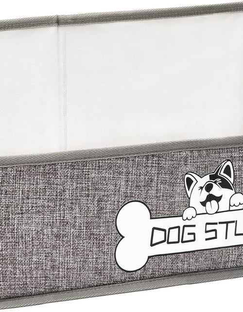 Load image into Gallery viewer, Collapsible Fabric Dog Toy Box and Storage Bin With Handle, Light Grey
