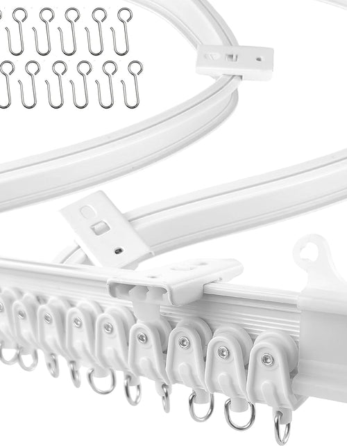 Load image into Gallery viewer, Flexible Bendable Ceiling Curtain Track, 16.4FT (5m), Ceiling Mount for Curtain Rail with Track Curtain System, White
