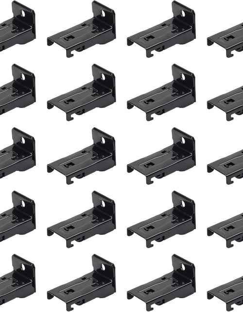 Load image into Gallery viewer, Black Wall Mount Brackets for Black Flexible Curtain Track, Bendable Curtain Track Wall Mounting Hardware (20 PCS)
