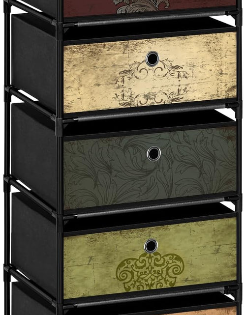 Load image into Gallery viewer, Nightstand with 5 Drawers, Clothes Storage Organizer, Pattern

