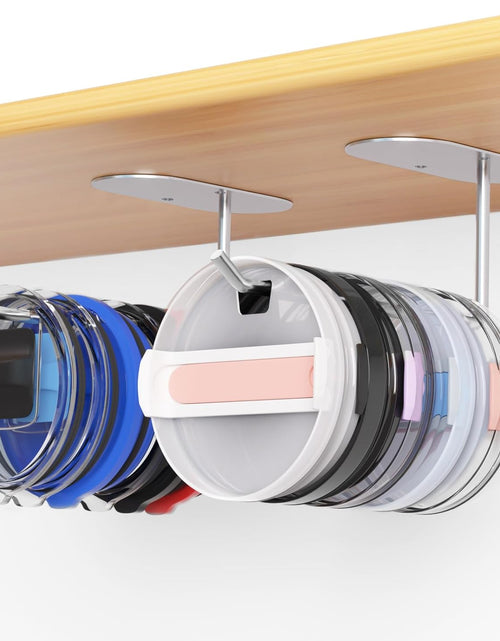 Load image into Gallery viewer, 2 Pack Tumbler Lid Organizer, Space Saving Cup Lid Organizer (Silver+Silver)

