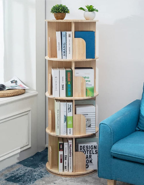 Load image into Gallery viewer, Rotating Bookshelf 360 Display 4 Tier Floor Standing Bookcase Storage Rack
