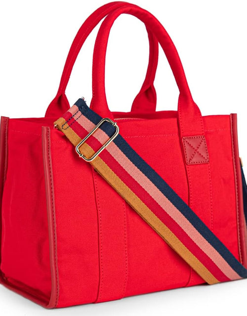 Load image into Gallery viewer, Canvas Tote Bag for Women Top Handle Handbag Crossbody Tote Bag for Women, Red
