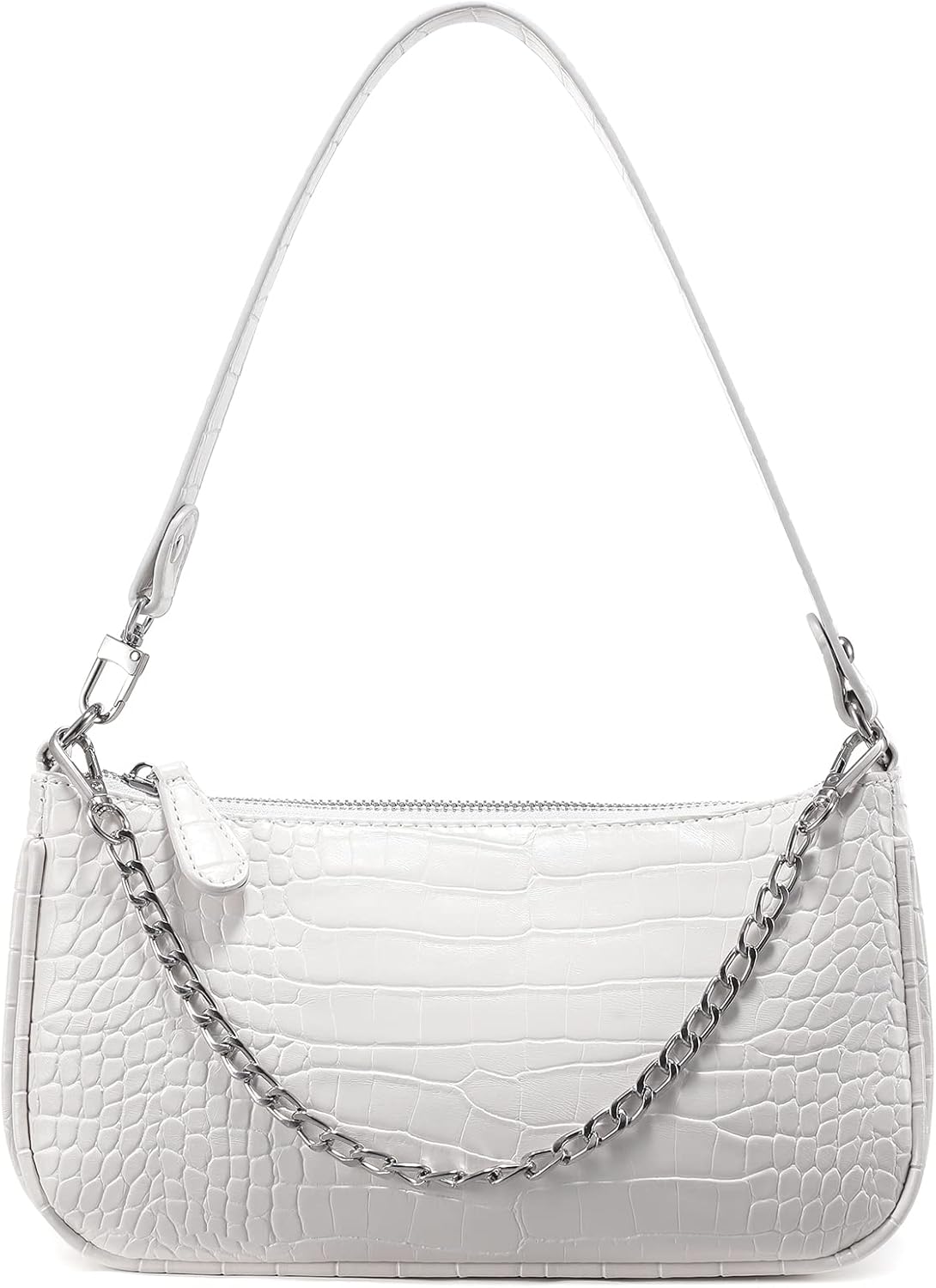 Small Purse for Women, Retro Classic Tote HandBag Shoulder Bags Clutch Purse, White