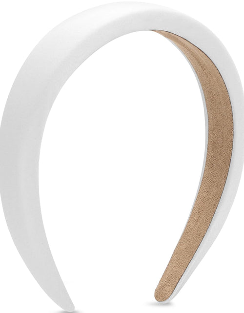 Load image into Gallery viewer, Padded Headband for Women, Wide Sponge HeadBands Plain Solid Hair Band Hoops, White
