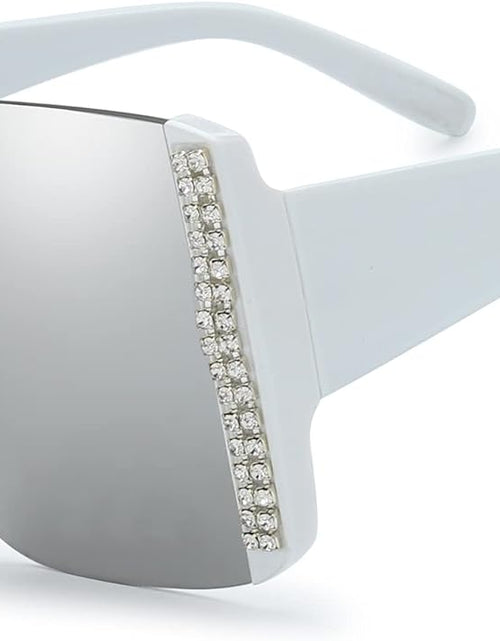 Load image into Gallery viewer, Oversized Square Jackie O Cat Eye Hybrid Butterfly Fashion Sunglasses, White
