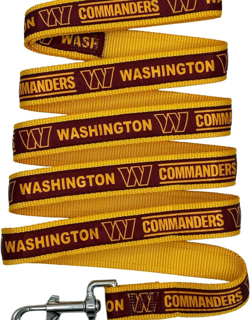Load image into Gallery viewer, NFL PET Leash Washington Commanders Dog Leash, Medium Football Team Leash for Dogs &amp; Cats
