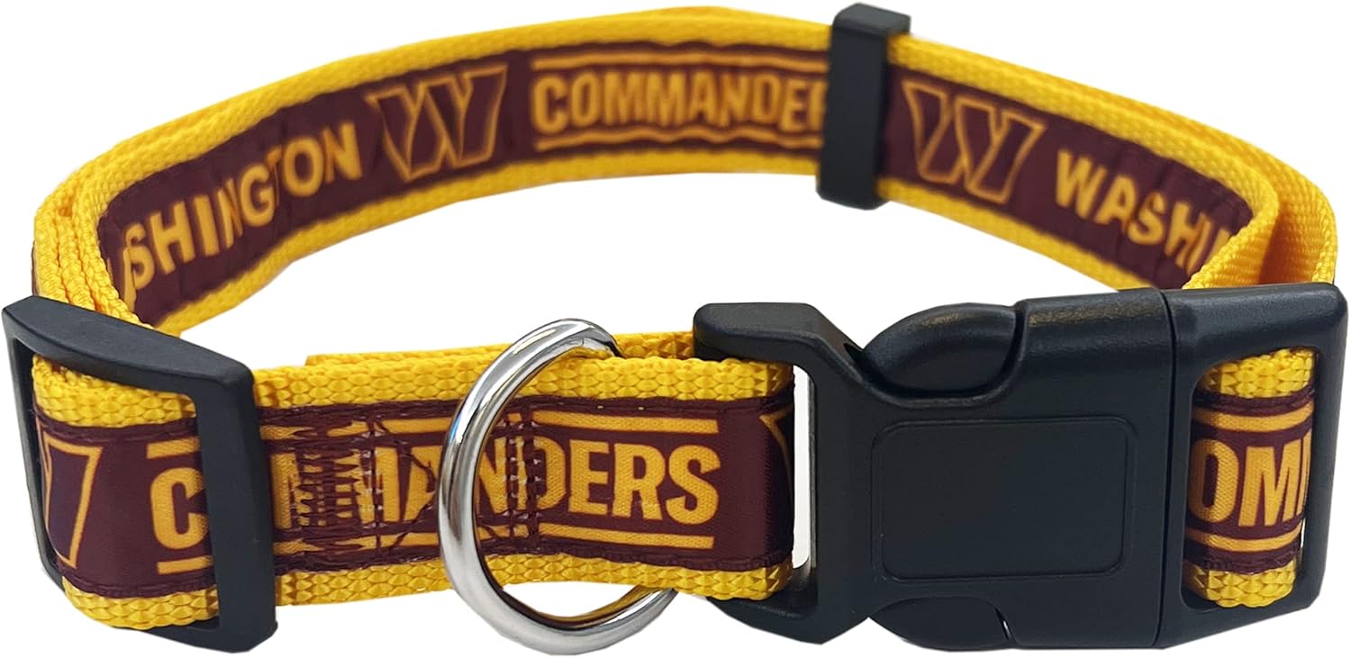 NFL PET Collar Washington Commanders Dog Collar, Large Football Team Collar for Dogs & Cats (WAC-3588-LG)