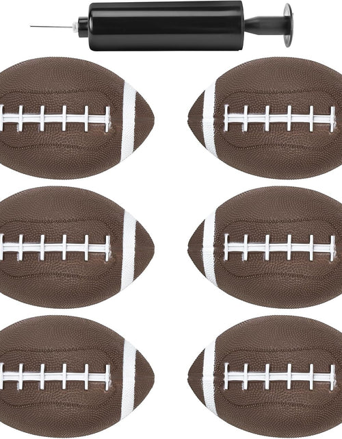 Load image into Gallery viewer, 6PCS Mini Inflatable Football, Small Football with Pump 6.3inch Ball Toys for Kids
