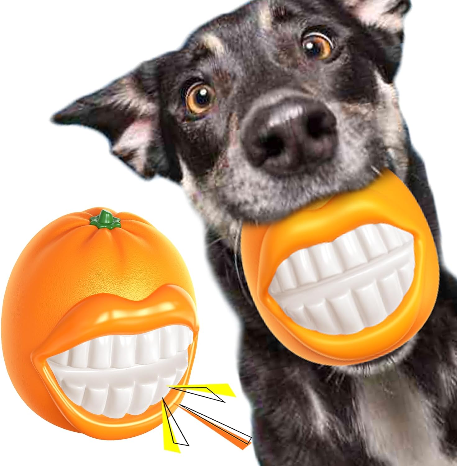 Chew Toys Tough Ball for Medium/Large/Extra Aggressive Chewers Dogs Breed Interactive Enduring Indestructible Squeaky Toy
