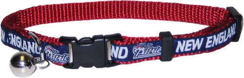Load image into Gallery viewer, NFL NEW ENGLAND PATRIOTS CAT COLLAR. - Strong &amp; Adjustable FOOTBALL Cat Collars with Metal Jingle Bell
