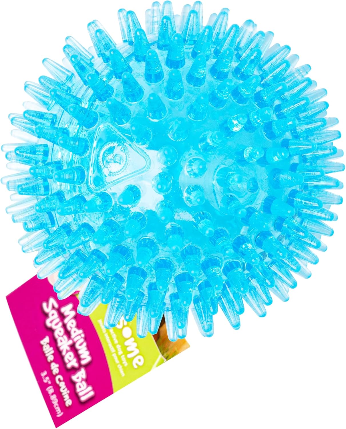 Medium Squeaker Ball Dog Toy, Medium 3.5", Colors will vary, All Breed Sizes