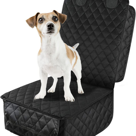Waterproof Front Seat Car Cover, Full Protection Dog Car Seat Cover with Side Flaps, Nonslip Scratchproof