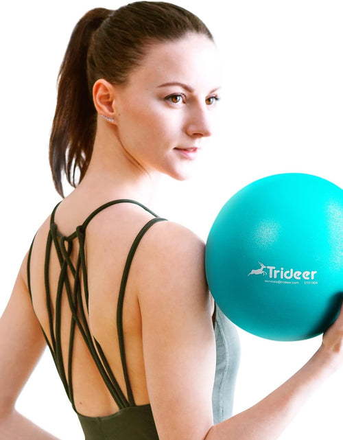 Load image into Gallery viewer, Pilates Ball 9 Inch Core Ball, Small Exercise Ball with Exercise Guide, Turkis
