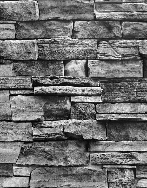 Load image into Gallery viewer, Grey Brick Peel and Stick Wallpaper 17.7inch×118.1inch Faux Stone Self Adhesive Removable Wall Paper Decor Vinyl
