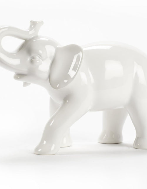 Load image into Gallery viewer, Ceramic Elephant Figurine, White (Large)
