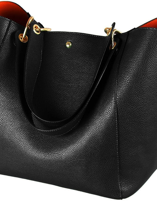 Load image into Gallery viewer, Large Work Tote Bag for Women Designer Purses and Handbags Big Bucket bags, Black
