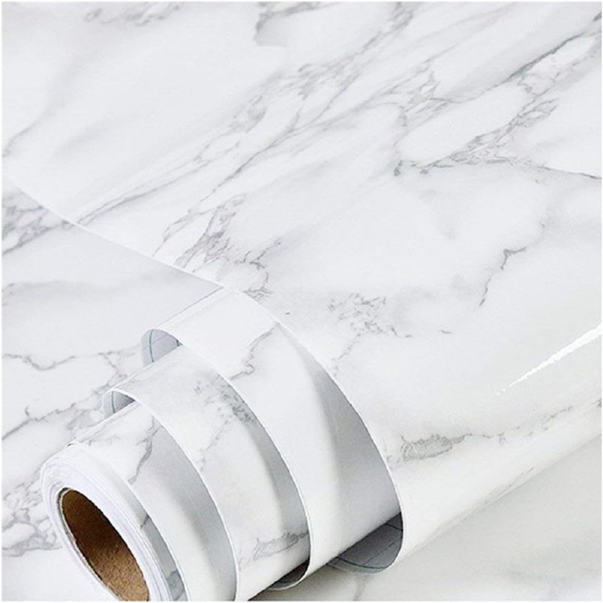 Marble Peel and Stick Wallpaper Granite Paper for Old Furniture Self Adhesive and Removable Cover Surfaces 17.7 inch x 78.7 inch