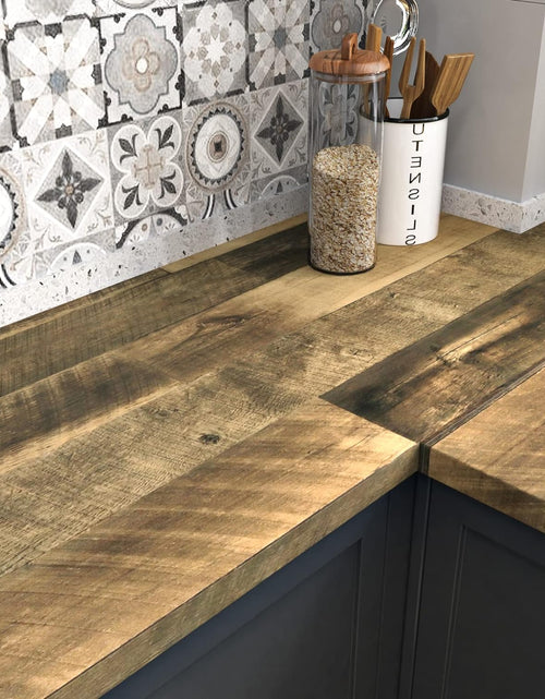 Load image into Gallery viewer, Brown Wood Wallpaper Peel and Stick Decorative Vinyl Countertop for Bedroom Accent Wall 15.75&quot; x 78&quot;
