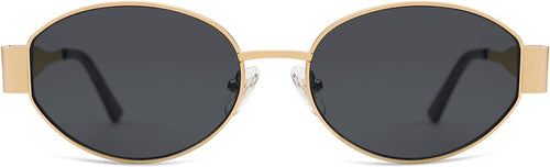 Load image into Gallery viewer, Retro Oval Sunglasses for Women Men Trendy Sun Glasses Classic Shades UV400 Protection (Gold/Grey)
