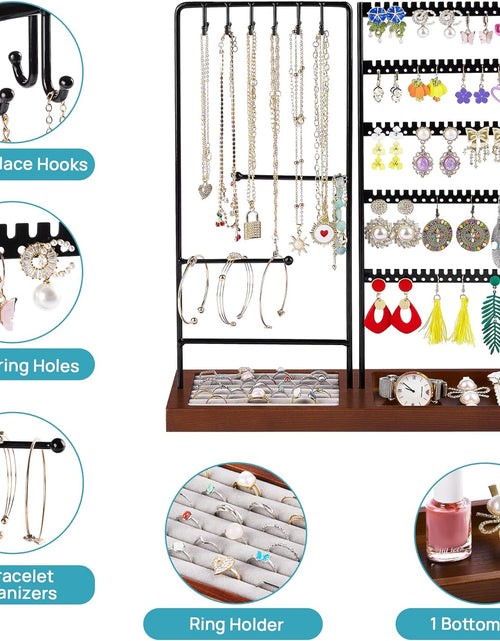 Load image into Gallery viewer, Jewelry Holder Organizer Stand Tree for Earring Necklace Ring Bracelets Display and Storage
