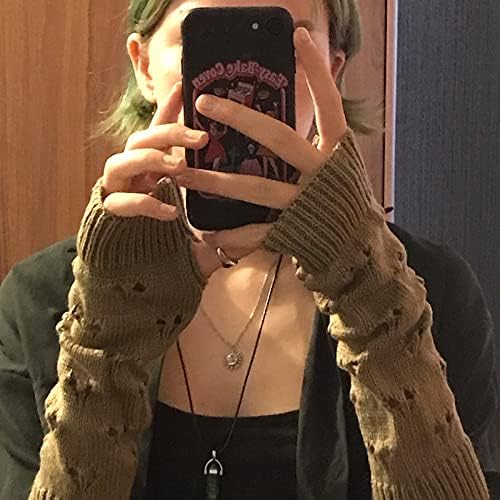 Grunge Gloves Fairy Grunge Accessories Ripped Glove Crochet, Brown