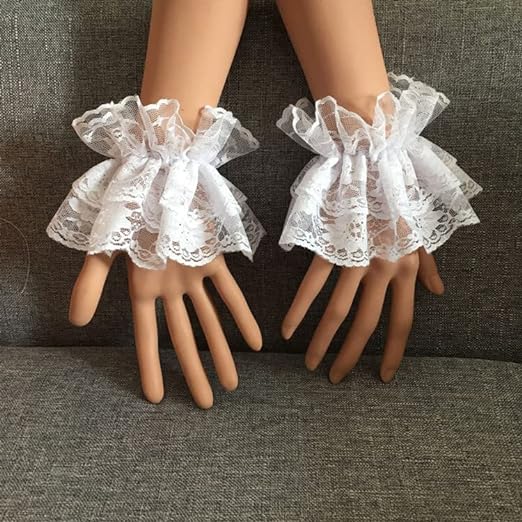 Lolita Lace Gloves White Hand Sleeve Sexy Lace Elastic Bracelet