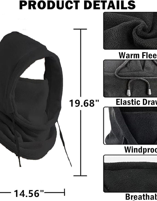 Load image into Gallery viewer, Balaclava Windproof Winter Face Mask Warm Fleece Ski Mask for Men and Women, Onesize, Black
