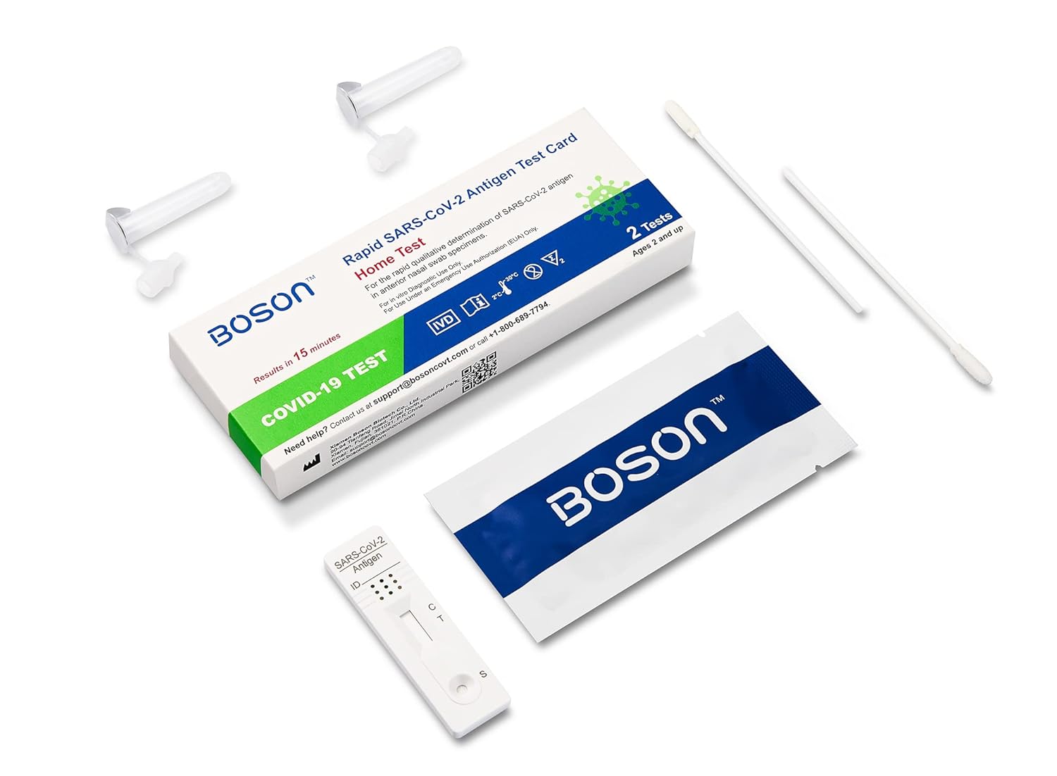 Rapid SARS-CoV-2 Antigen Test Card, 1 Pack, 8 Tests Total, FDA EUA Authorized OTC at-Home Self Test