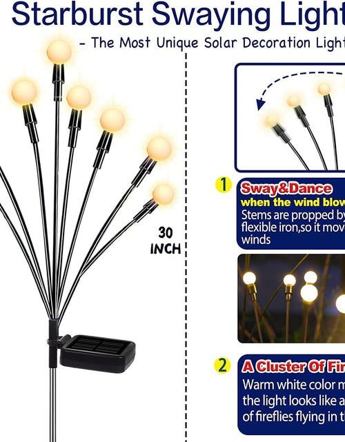 Load image into Gallery viewer, New Upgraded Solar Swaying Light, Sway by Wind, Solar Outdoor Lights, Warm White (2 Pack)
